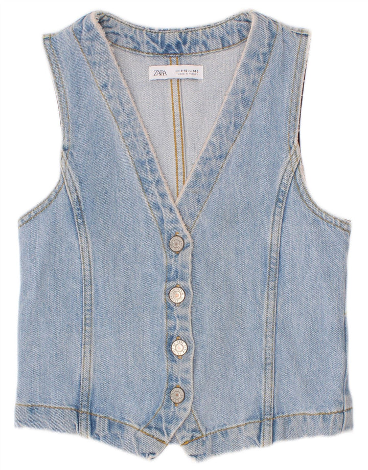 Gilet in denim per ragazze Zara 9-10 anni Blu