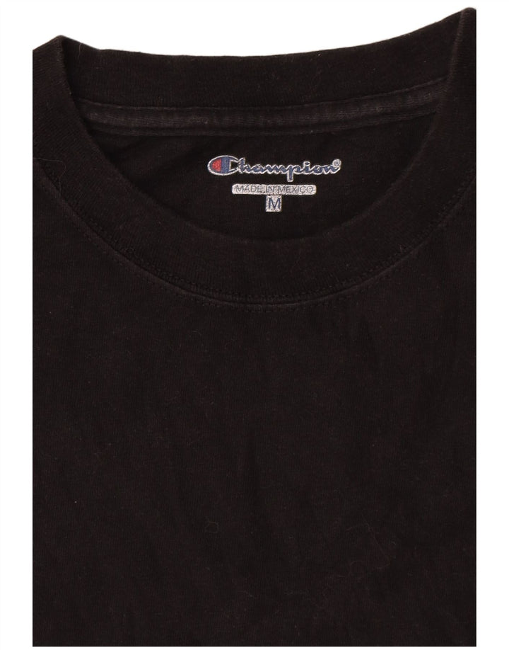 T-shirt da uomo Champion Top in cotone nero medio