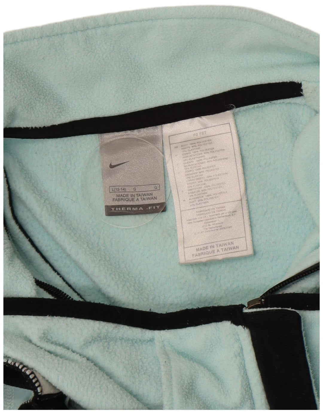 Giacca in pile Nike da donna US 12/14 Large Turchese Poliestere