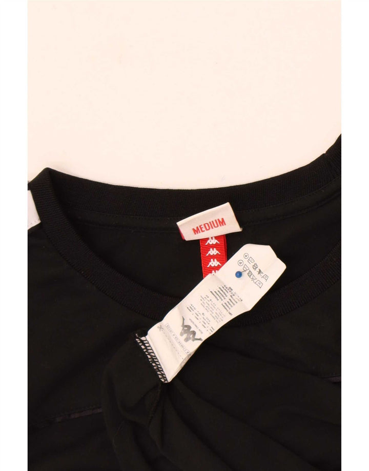 T-shirt grafica da uomo Kappa Top in cotone color block medio nero