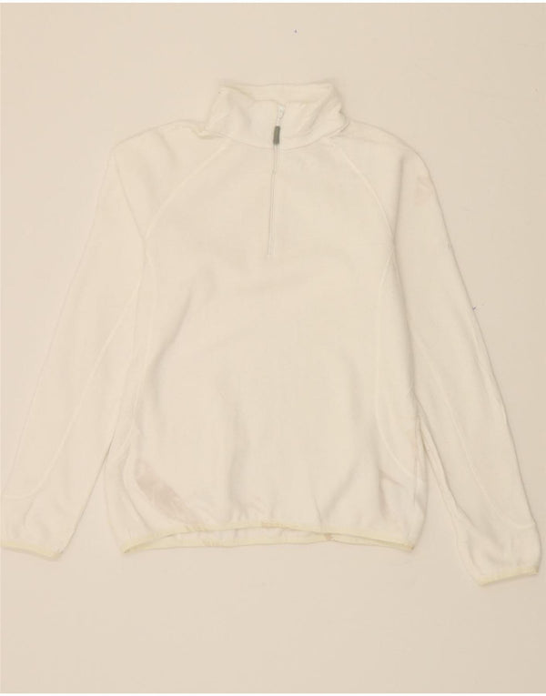 Maglione in pile da donna con collo e zip BERGHAUS UK 14 grande poliestere bianco