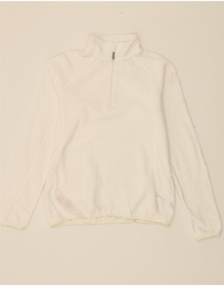 Maglione in pile da donna con collo e zip BERGHAUS UK 14 grande poliestere bianco