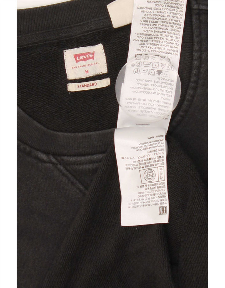 Felpa Levi's da uomo con vestibilità standard, in cotone nero medio