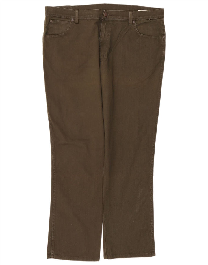 Jeans dritti da uomo Wrangler W42 L32 cotone kaki