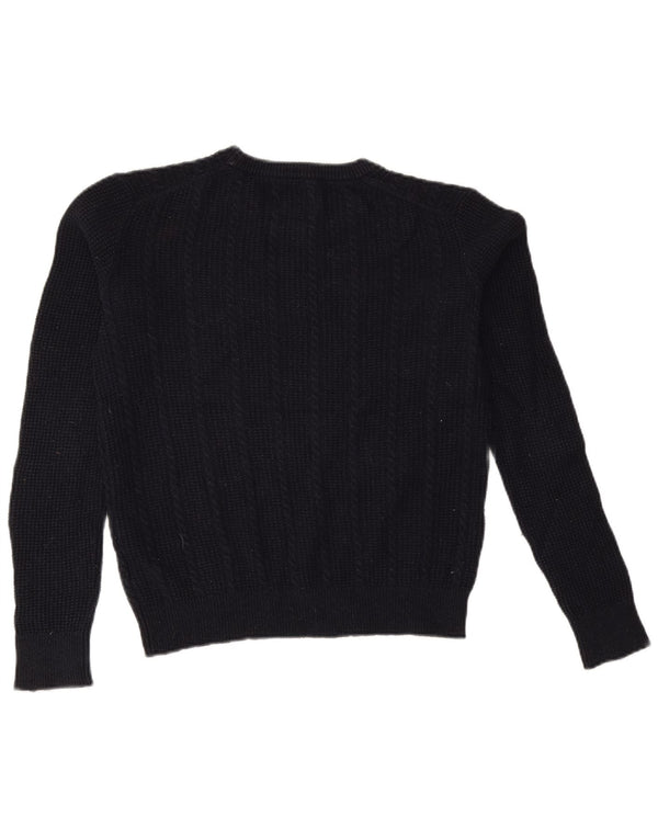 JACK WILLS Maglione maglione girocollo da donna UK 12 Medio Blu navy