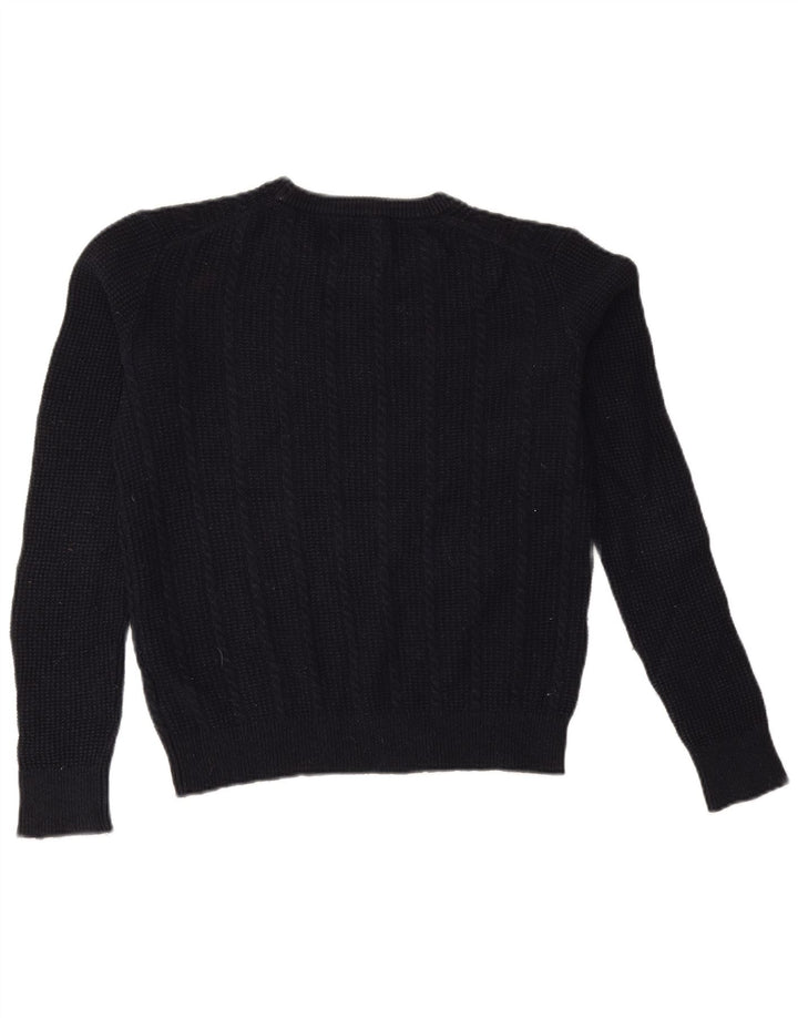 JACK WILLS Maglione maglione girocollo da donna UK 12 Medio Blu navy