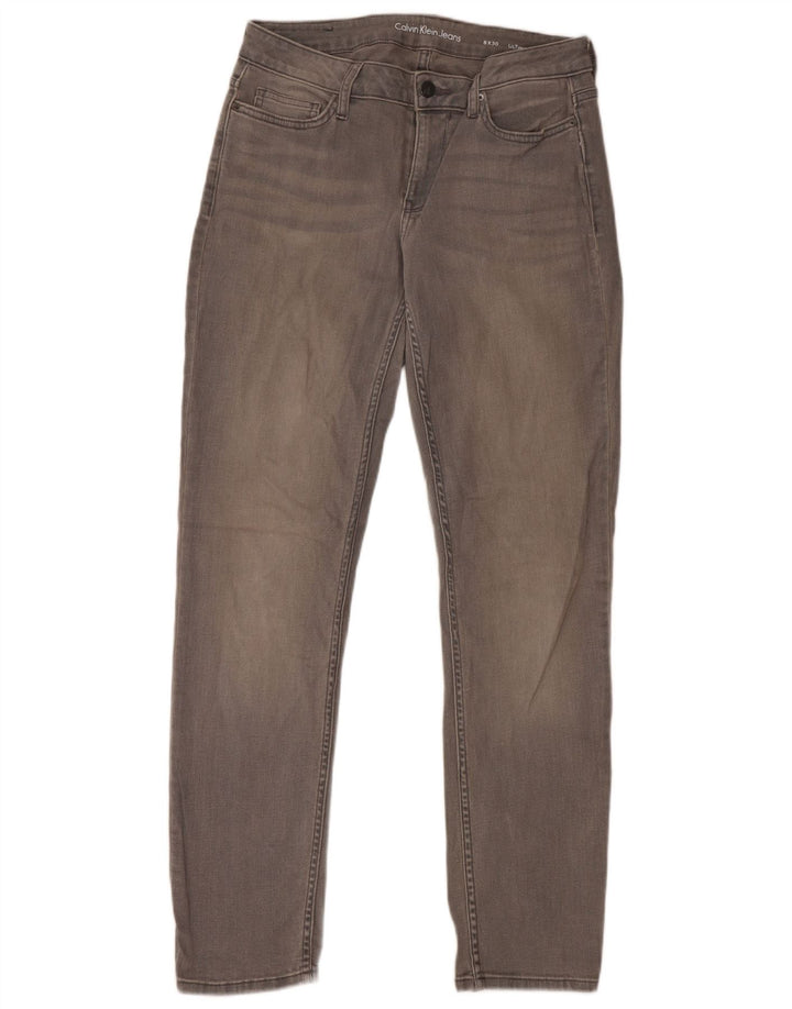 CALVIN KLEIN Jeans skinny da donna US 8 medi W30 L30 Cotone grigio