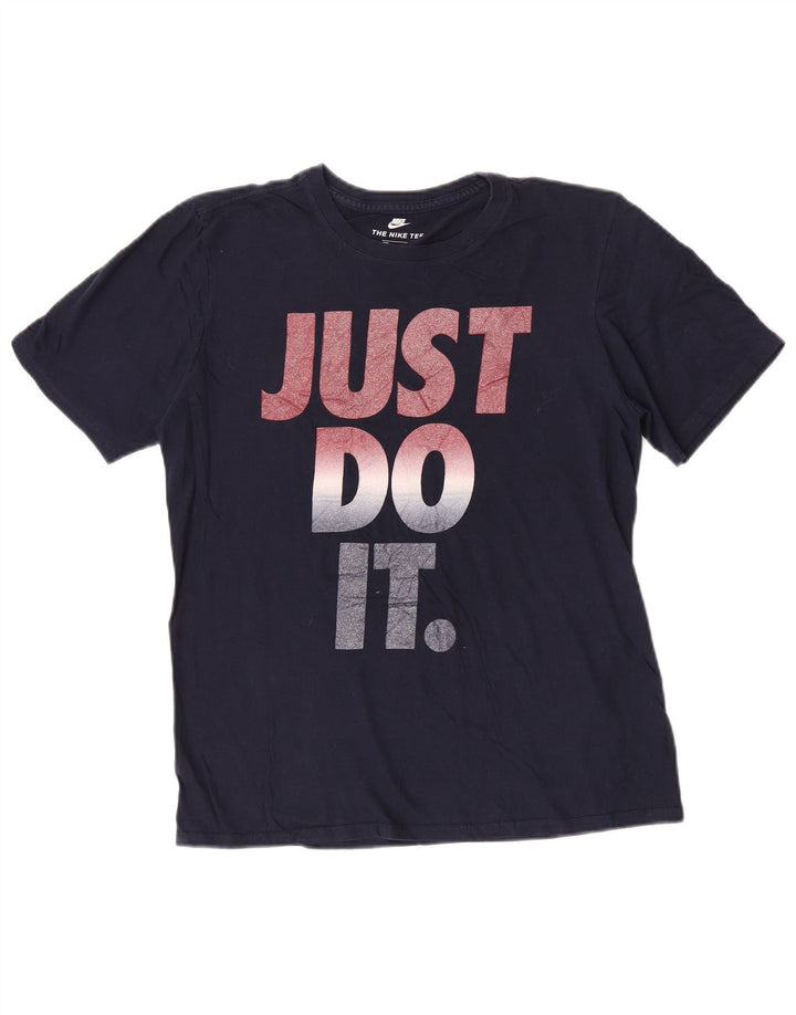 T-shirt grafica Nike da uomo con taglio atletico, colore blu navy medio