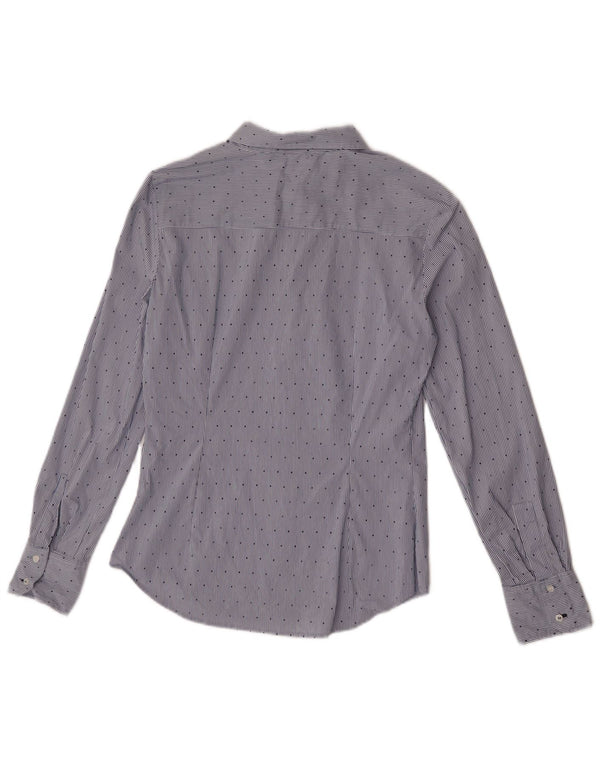 Camicia Zara da donna UK 12 gessato blu medio