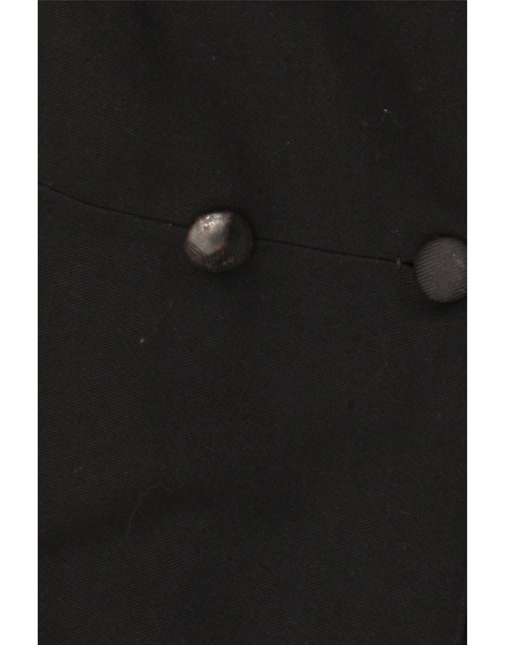 Cappotto doppiopetto vintage da donna UK 12 medio nero
