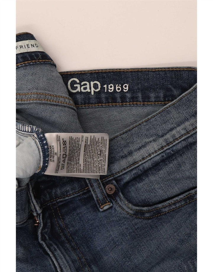 Jeans Gap Girlfriend Distressed Slim da Donna W28 L26 Cotone Blu