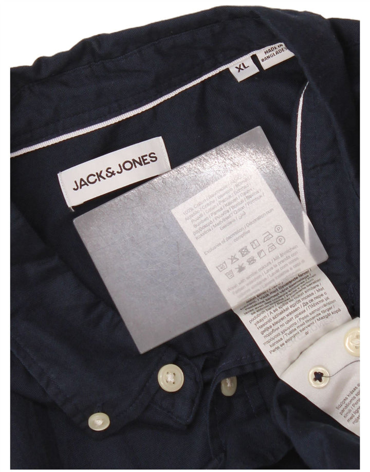 Camicia da uomo Jack & Jones XL in cotone blu navy