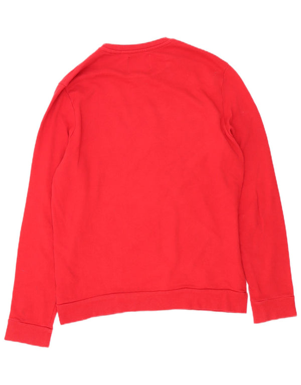 Guess Felpa grafica da uomo Maglione rosso medio in cotone