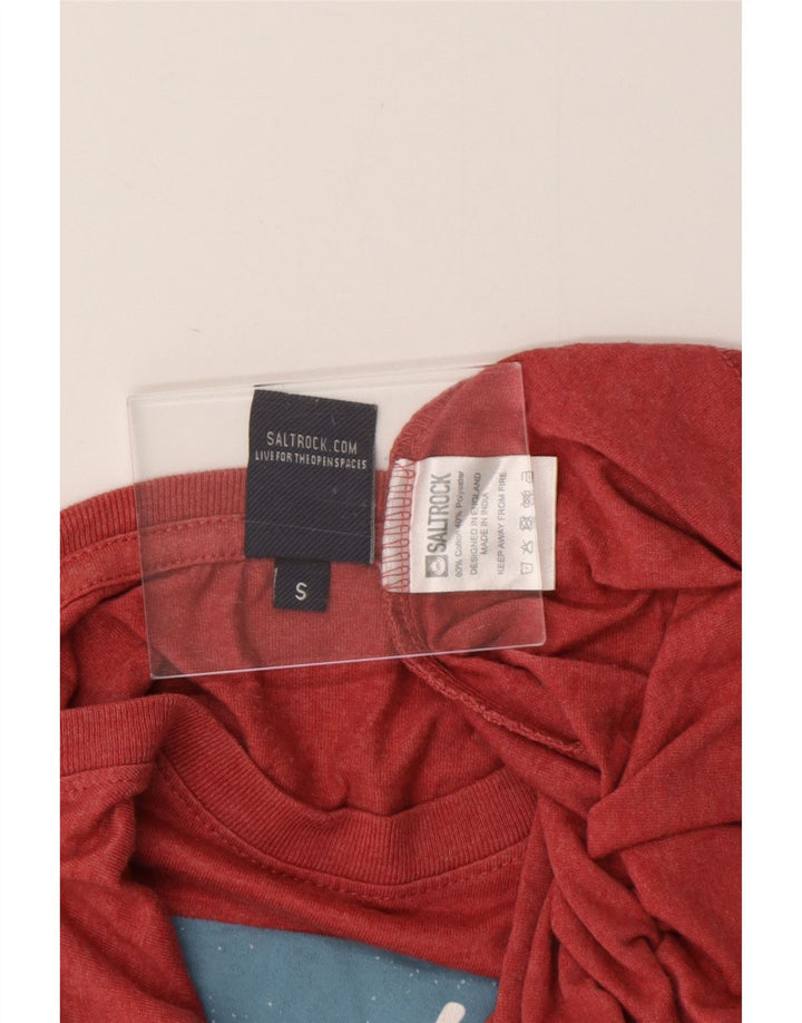 SALTROCK T-shirt grafica da uomo Top piccola in cotone rosso