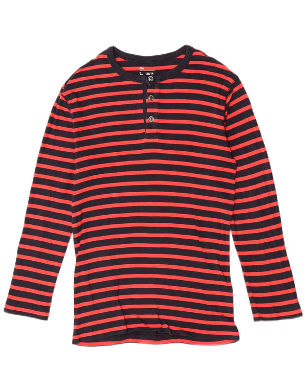 Gap Top da uomo a maniche lunghe XS in cotone a righe blu navy