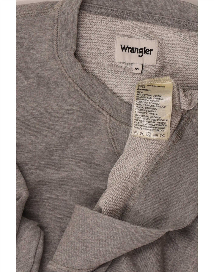 Felpa da uomo Wrangler in cotone chiazzato grigio medio