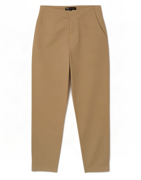 Pantaloni corti a vita alta da donna Zara medi W28 L24 cotone beige