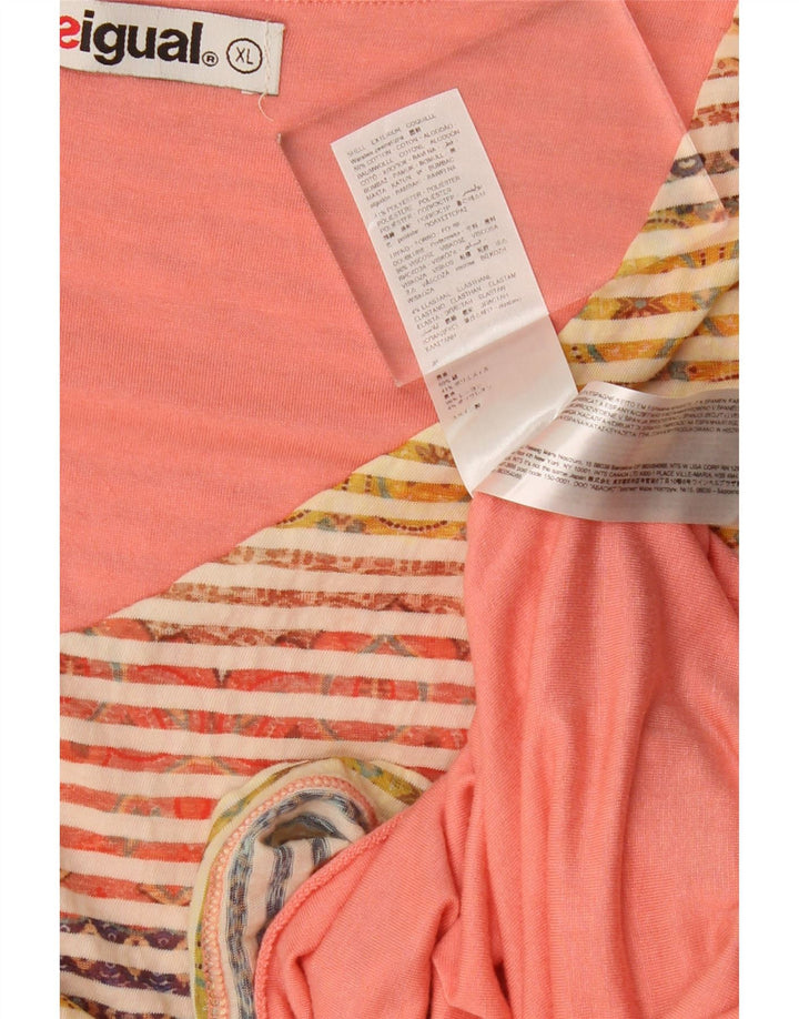 DESIGUAL Abito tubino da donna UK 18 XL Cotone a righe multicolore