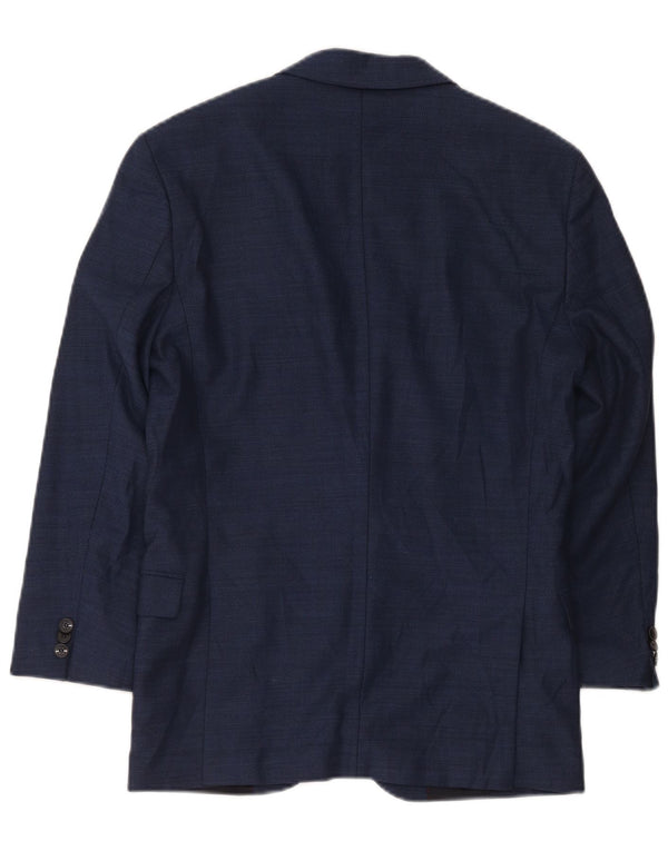 Giacca blazer da uomo a 2 bottoni Hugo Boss EU 46 piccola lana vergine blu navy