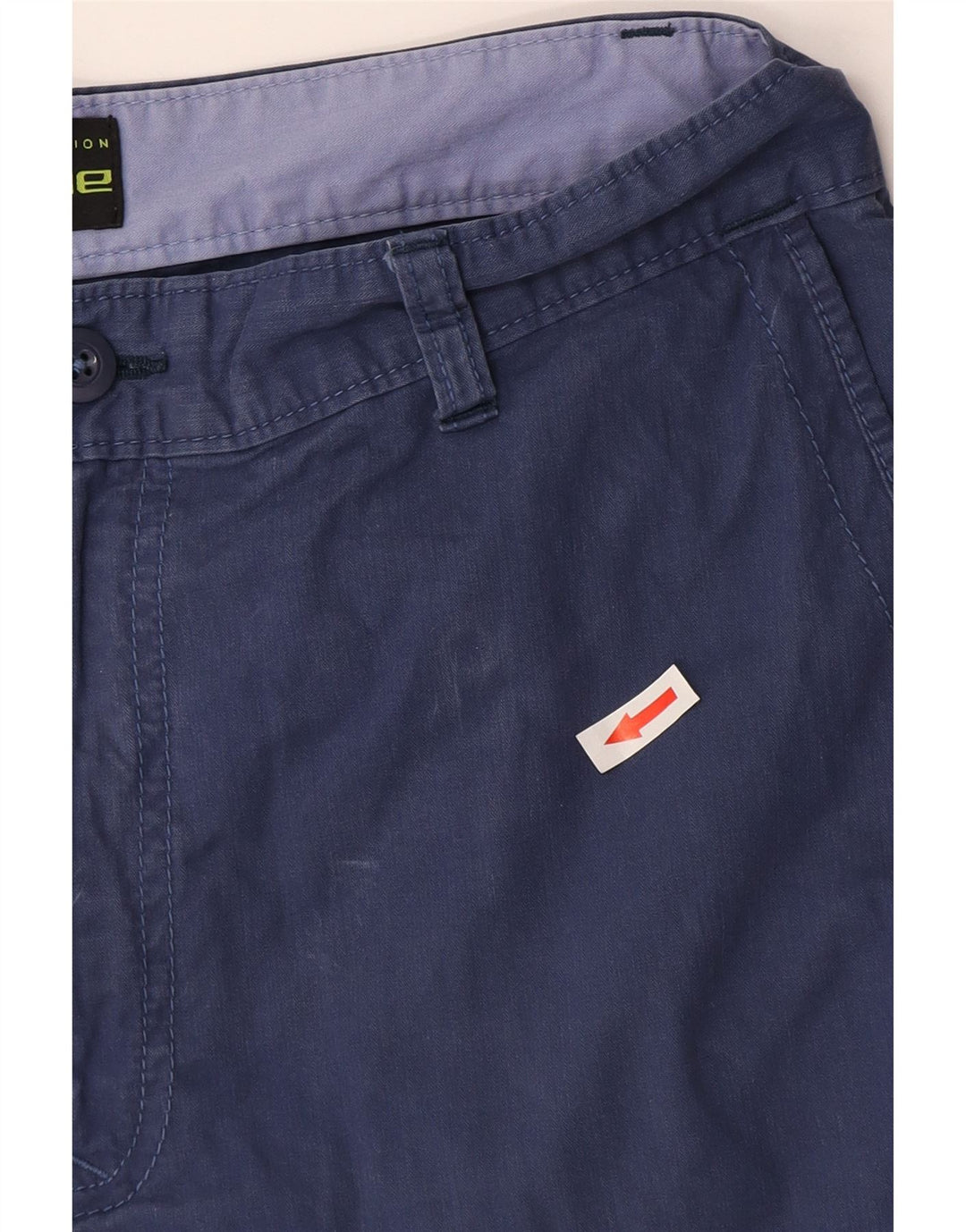 MARKS & SPENCER Pantaloncini cargo da uomo vestibilità regolare W30 cotone blu medio
