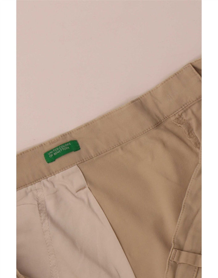 Benetton Pantaloncini casual da donna grandi W32 Beige