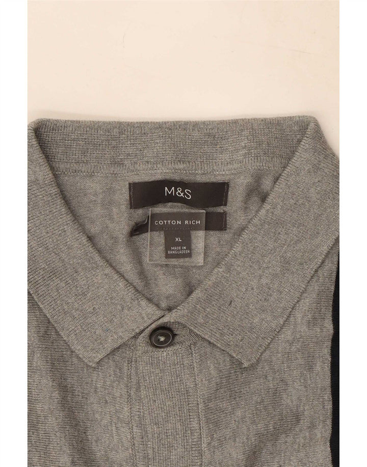 Marks & Spencer Camicia da uomo XL Cotone a righe grigie