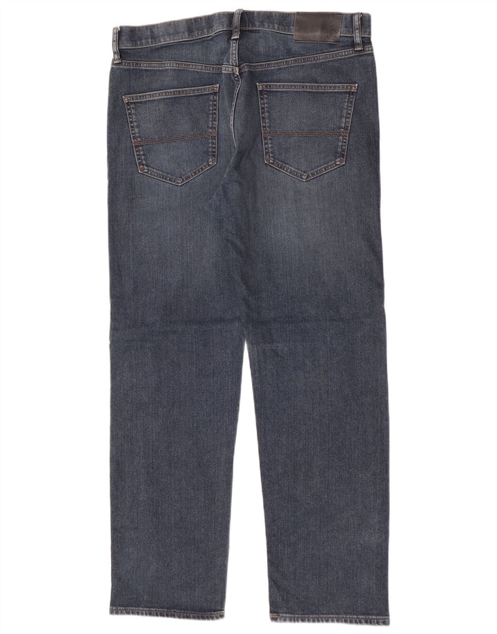 Jeans dritti vestibilità regolare da uomo Marks & Spencer W36 L31 cotone blu