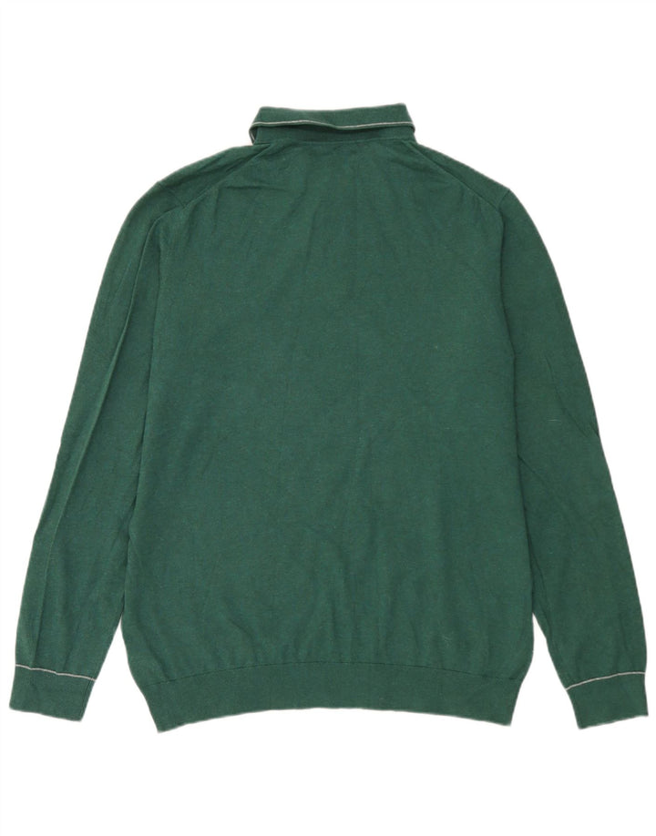 Maglione da uomo Marks & Spencer con collo alto, grande cotone verde