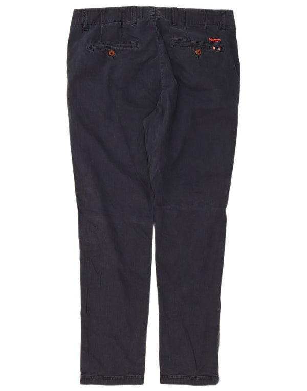 Pantaloni chino slim da uomo SUPERDRY W34 L30 cotone nero