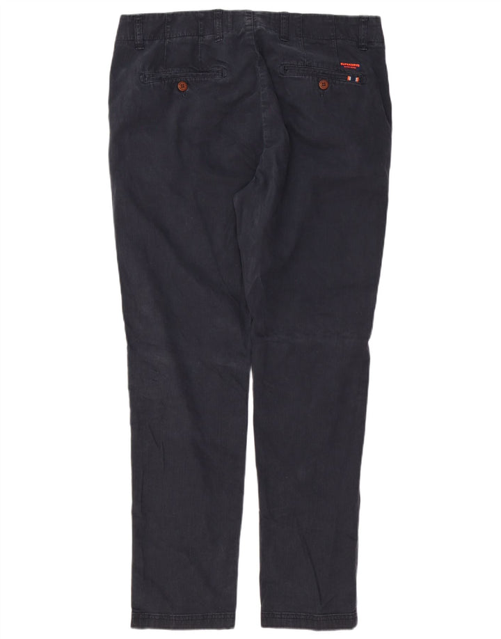 Pantaloni chino slim da uomo SUPERDRY W34 L30 cotone nero