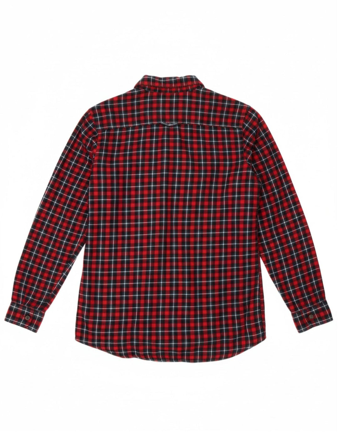 BENETTON Mens Flannel Shirt Small Red Check