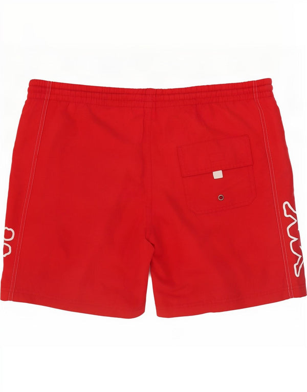 Pantaloncini da bagno grafici da uomo Kappa grandi rossi