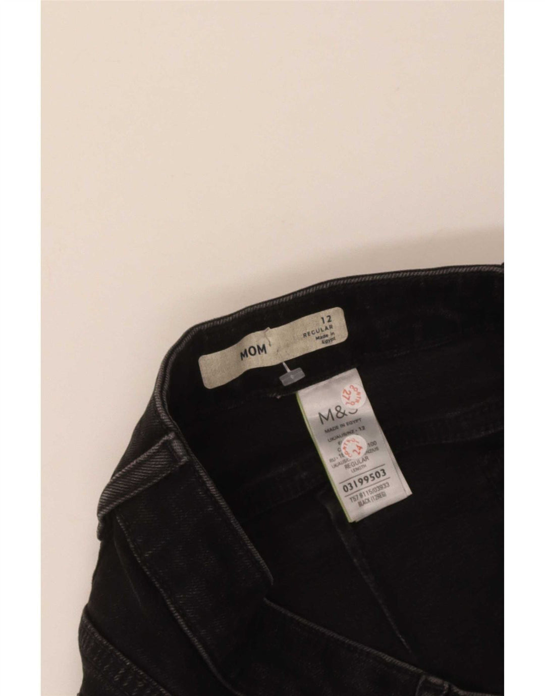 Jeans affusolati mamma Marks & Spencer da donna UK 12 medio W30 L27 neri