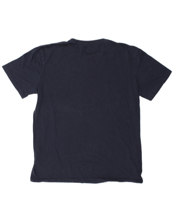 T-shirt grafica da uomo con vestibilità regolare Quiksilver, taglia grande, in cotone blu navy
