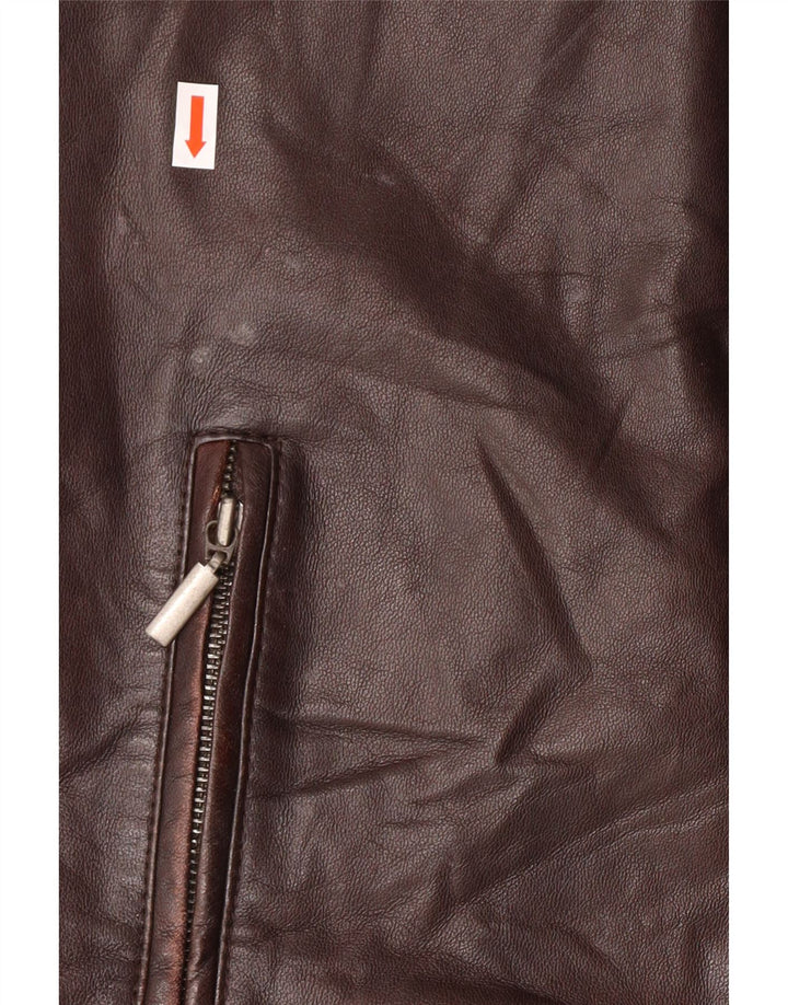 Giubbotto Pelle Militare Uomo Conbipel IT 54 XL Pelle di Agnello Marrone