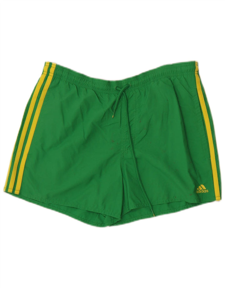 Pantaloncini da bagno da uomo Adidas piccoli in nylon verde