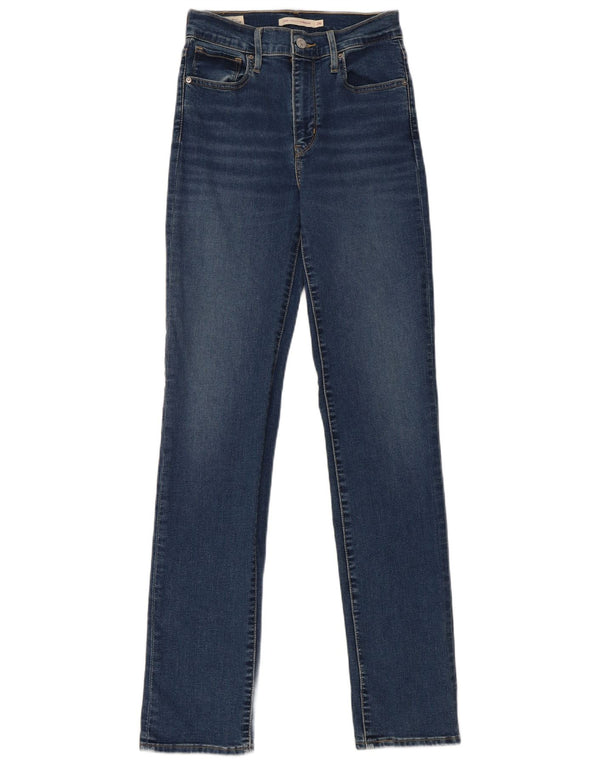 Jeans dritti a vita alta Levi's 724 da donna W26 L32 cotone blu