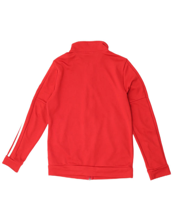Giacca da tuta da donna Adidas UK 12/14 Poliestere rosso medio