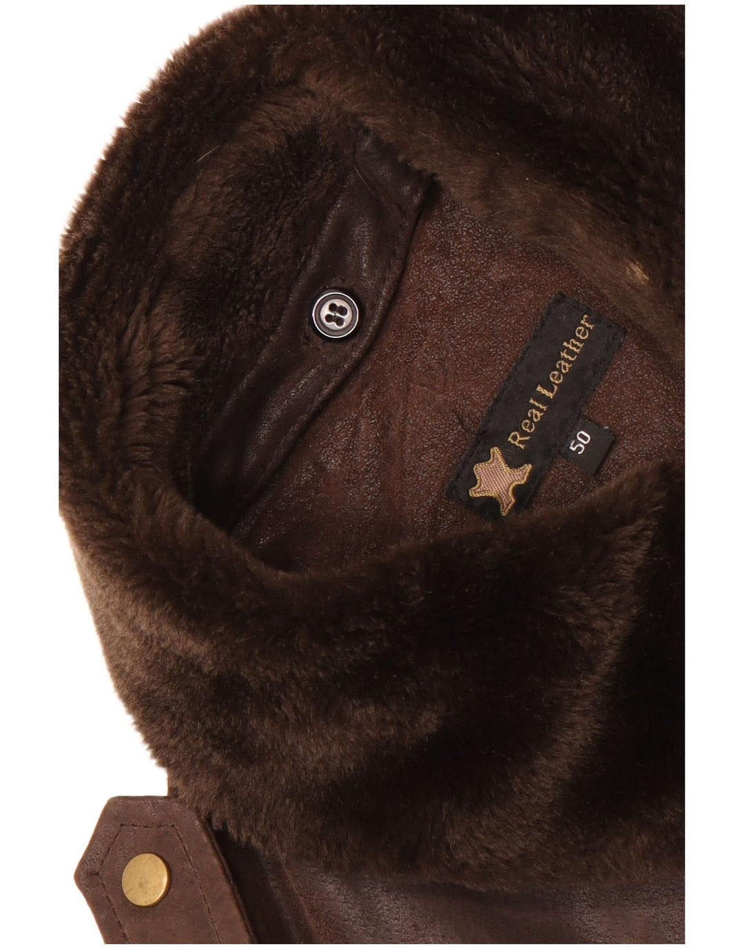 Giacca da aviatore da volo in pelle da uomo vintage IT 50 grande in pelle marrone