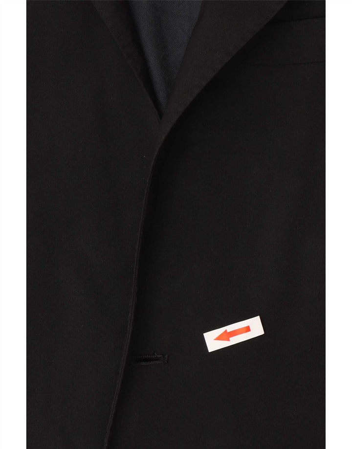 Giacca blazer da uomo a 2 bottoni Massimo Dutti EU 48 lana nera media