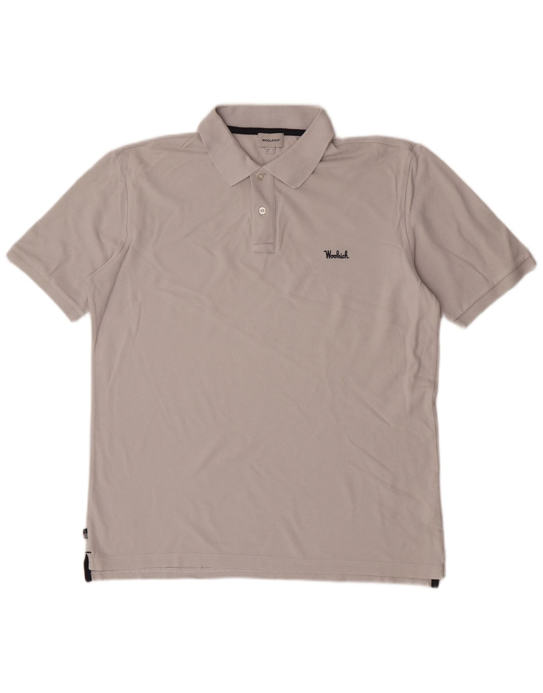 Polo da uomo Woolrich Large in cotone grigio