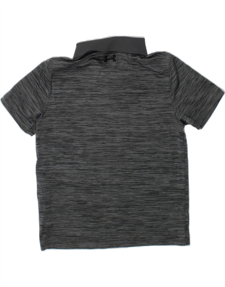 UNDER ARMOUR Boys Polo Shirt 7-8 Years Small Grey Flecked Polyester Vintage Under Armour and Second-Hand Under Armour from Messina Hembry 