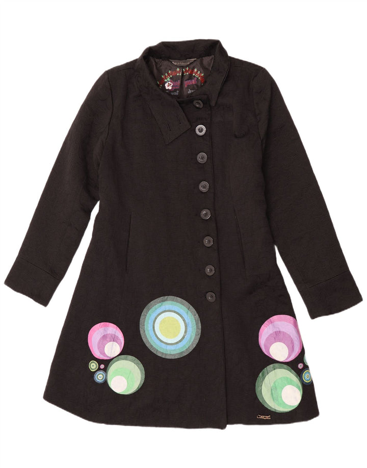 Desigual Cappotto grafico da donna EU 44 XL Poliestere geometrico nero