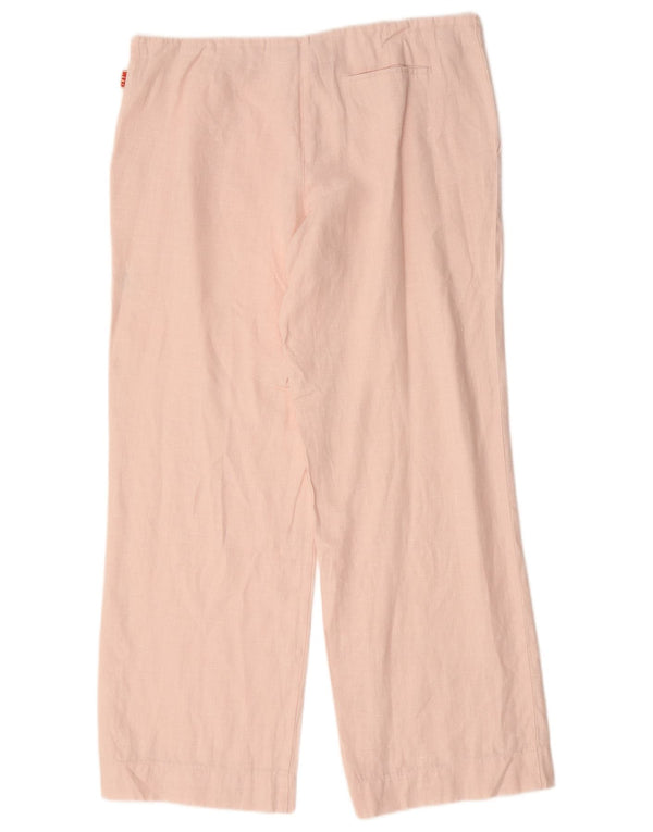 Slam Womens Straight Chino Trousers XL W36 L28 Pink Linen