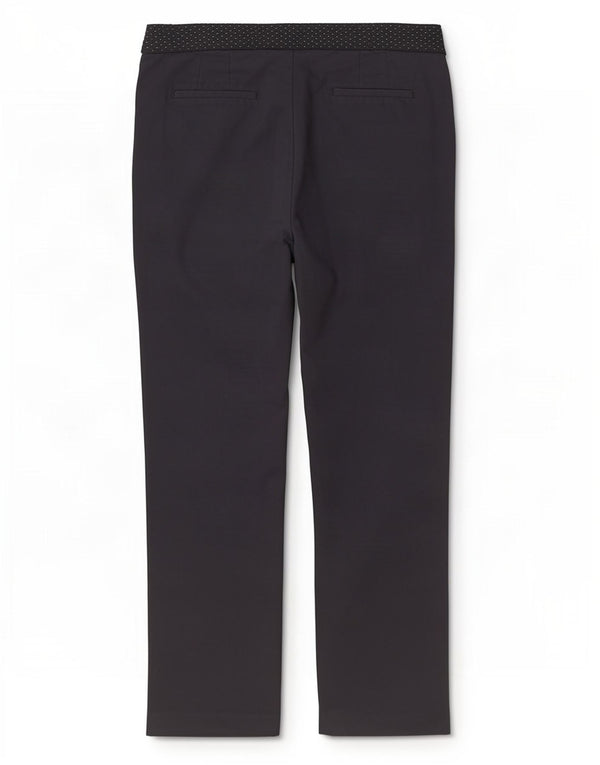 Pantaloni casual dritti da donna Zara XL W32 L28 cotone blu navy