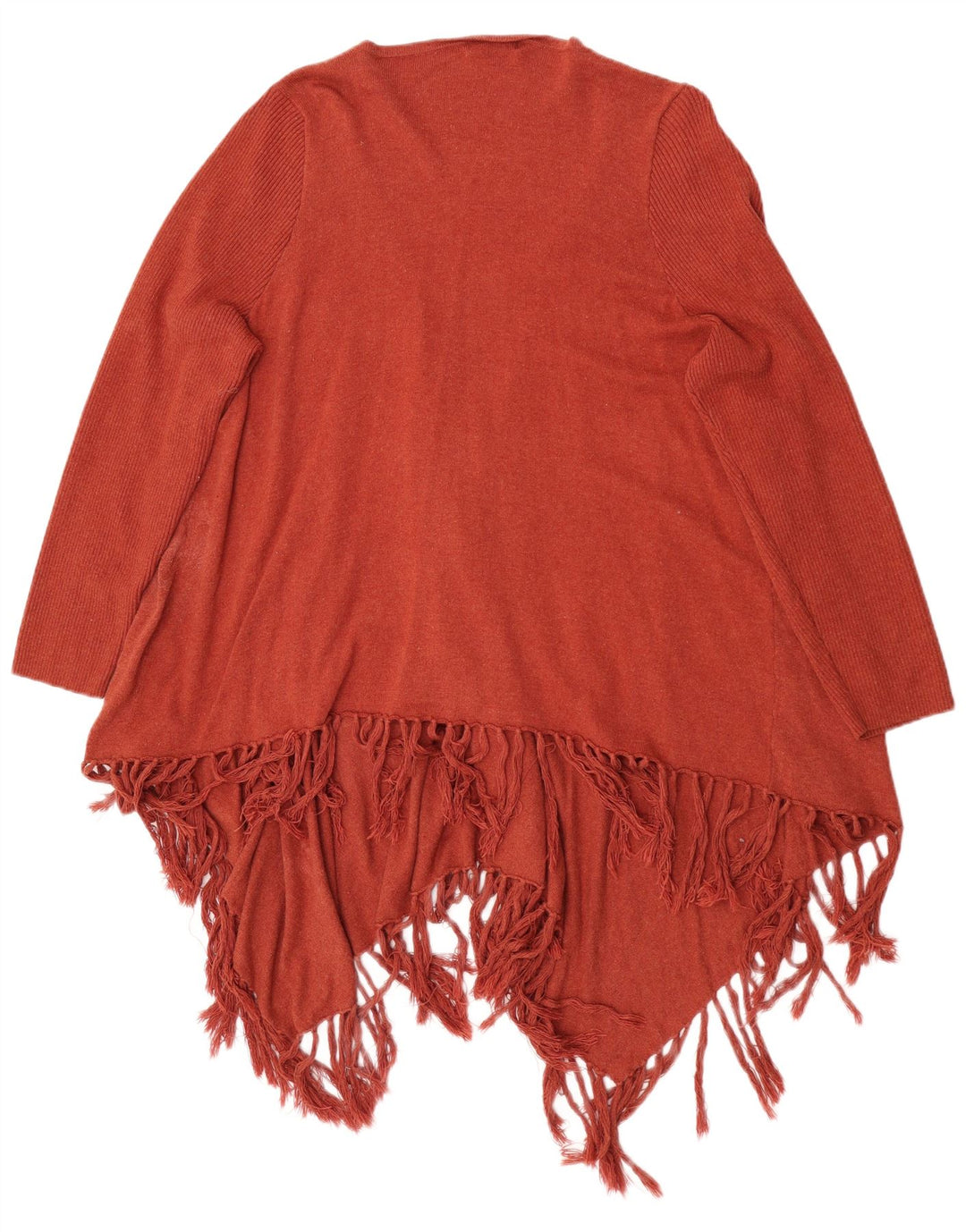 Maglione poncho autografo da donna Marks & Spencer UK 16 grande cotone marrone