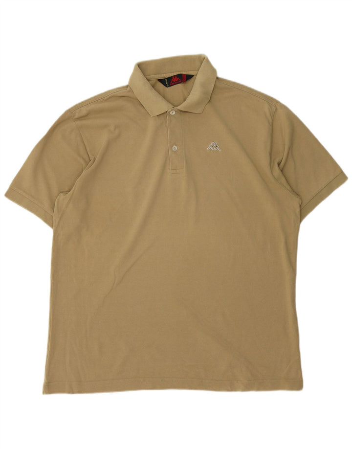 Polo Kappa da uomo XL in cotone kaki