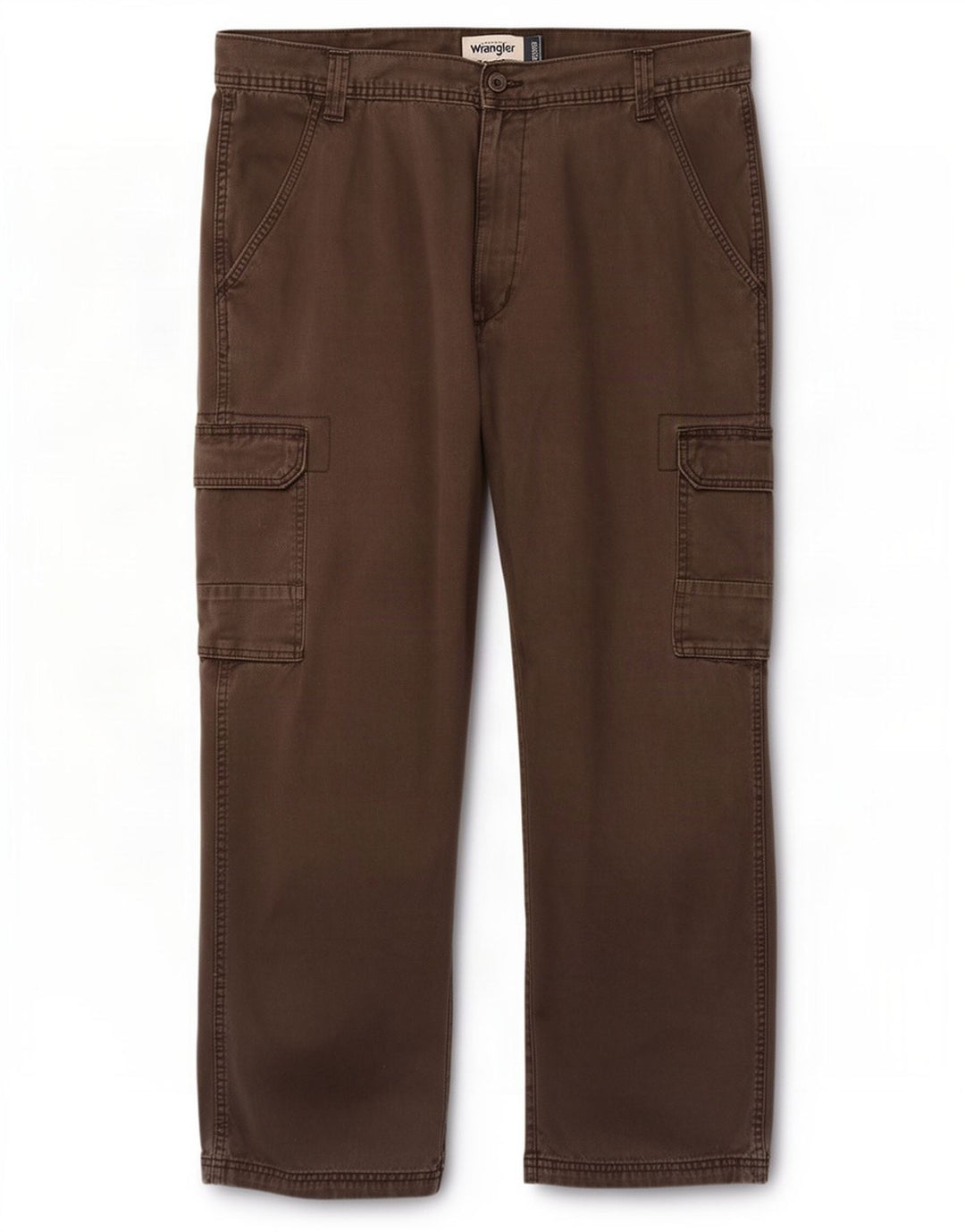 Pantaloni cargo dritti da uomo Wrangler W38 L29 cotone marrone