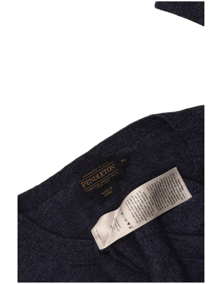 PENDLETON Womens Oversized Crew Neck Jumper Sweater UK 18 XL Navy Blue