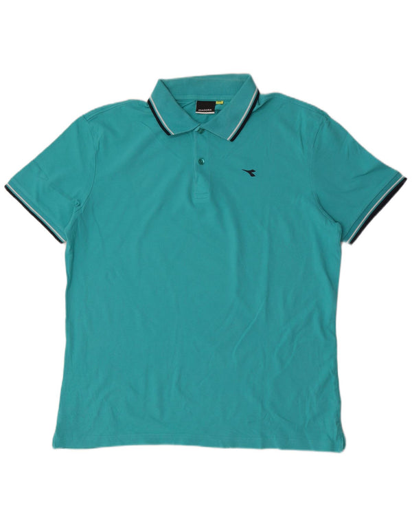Polo Diadora Uomo 2XL Cotone Rigato Blu